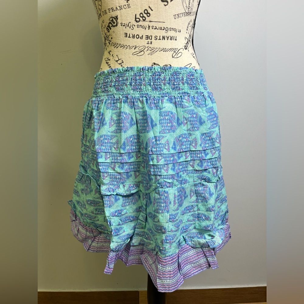 Vineyard Vines Women's Tang Fish Smocked Skirt NWT Size M